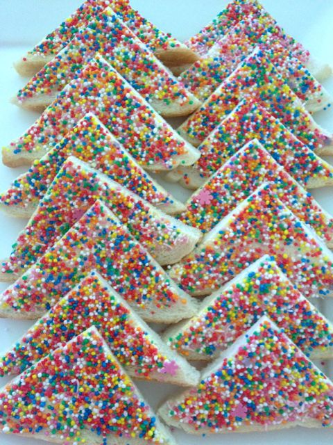Fairy Bread - one of my contributions to the festivities. Not to brag, but it is one of my culinary specialties.